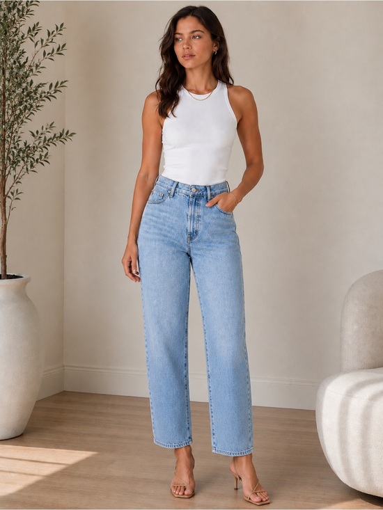 Aritzia Denim - ARITZIA Denim Forum The Farrah High Rise Wide Leg Jeans - Light Wash - Size 31